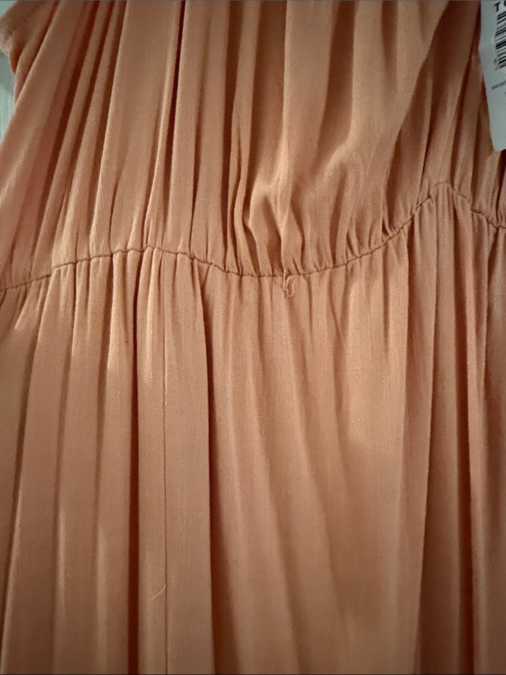 torrid Peach-Colored Lightweight V-Neck Dress - Picture 3 of 5